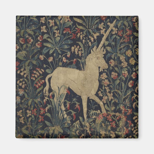 Íman Alegoria de "Millefleurs" em tapeçaria com animais (Frente)