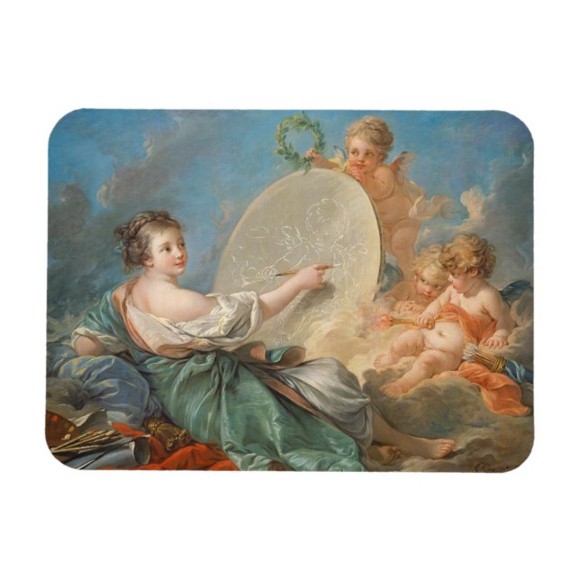 Íman Alegoria de pintura, 1765 (óleo na canvas) (Horizontal)