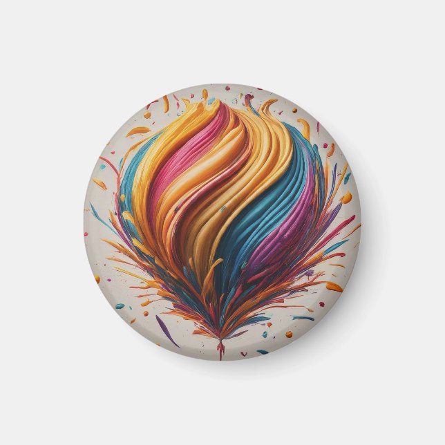 Íman Alegria de aniversário feliz personalizada (Frente)