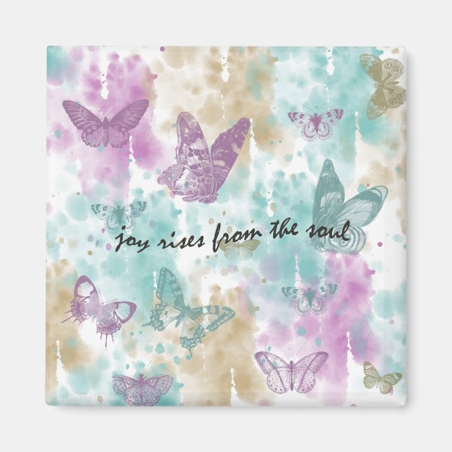 Íman Alegria de citação inspiradora nasce da alma (Frente)