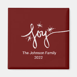 Íman Alegria de Natal - Letra a Mão Retirada Floco de N