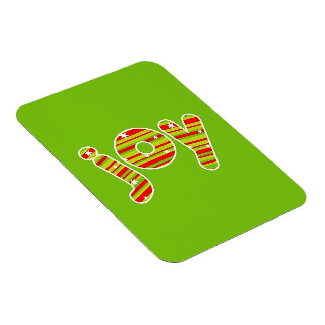 Íman ALEGRIA no Natal, Listras Vermelhas e Verdes (Lado Direito)