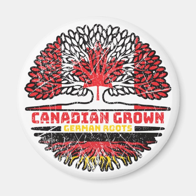 Íman Alemanha Canadense Canadá Árvore Bandeira (Frente)
