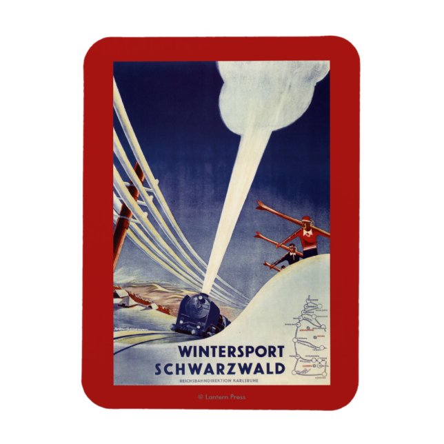 Íman Alemanha - Esqui na Floresta Negra (Vertical)