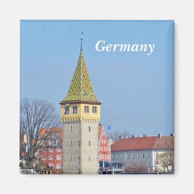 Íman Alemanha - Farol antigo em Lindau Magnet (Frente)