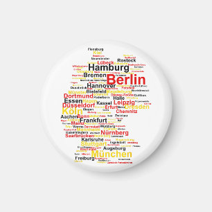 Íman Alemanha Mapa Silhouette Towette Flag Berlin Tr