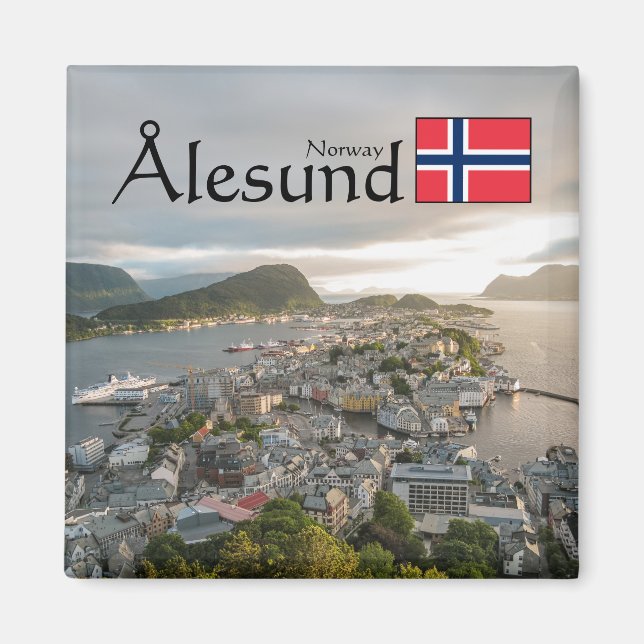 Íman Alesund Norway Souvenir (Frente)