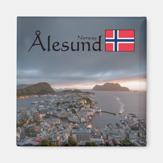 Íman Alesund Norway Souvenir (Frente)