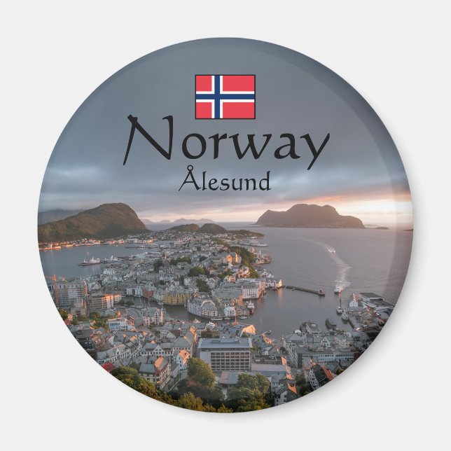 Íman Alesund Norway Souvenir (Frente)