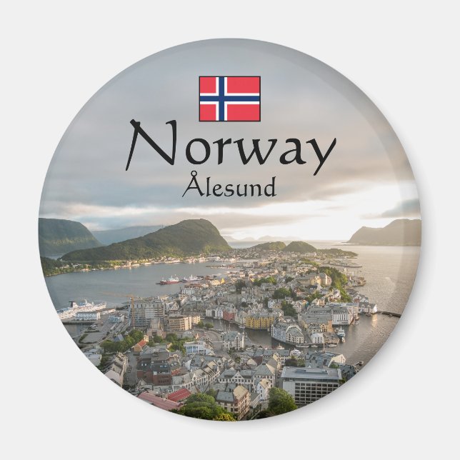 Íman Alesund Norway Souvenir (Frente)