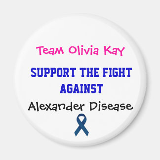 Íman Alexander Disease Awarness Magnet Team Olivia