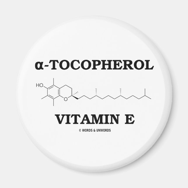 Íman alfa-tocoferol Vitamina E (Molécula Química) (Frente)