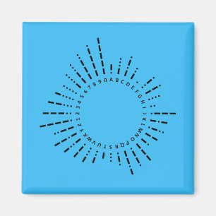 Íman Alfabeto Código Morse – Design Cyber Blue Tech