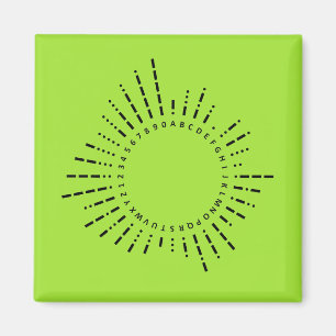 Íman Alfabeto Código Morse – Neon Lime Tech