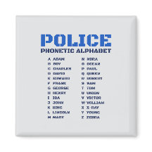 Alfabeto Fonético Policial Adam - Zebra