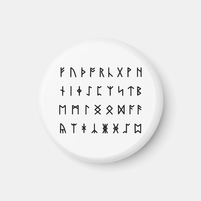 Íman Alfabeto Runic [Futhorc] (Frente)