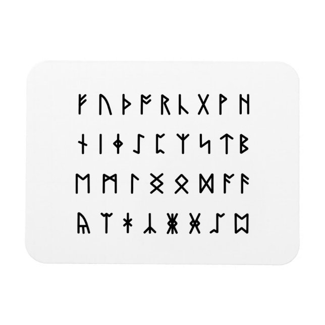 Íman Alfabeto Runic [Futhorc] (Horizontal)