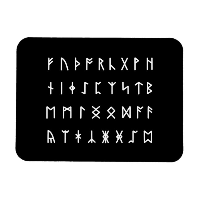 Íman Alfabeto Runic [Futhorc] (Horizontal)