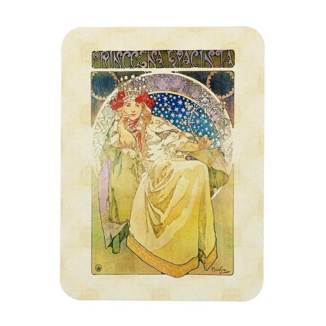 Íman Alfons Mucha 1911 Princezna Hyacinta (Vertical)