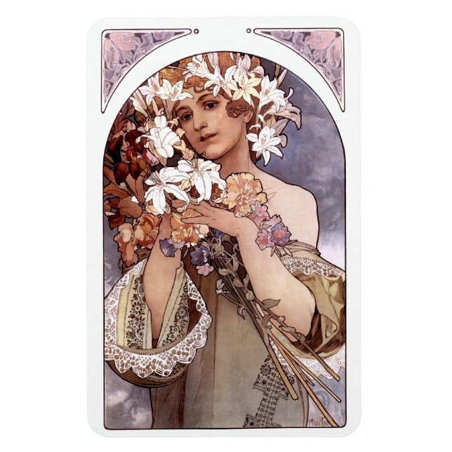 Íman Alfons Mucha: Flor (Vertical)
