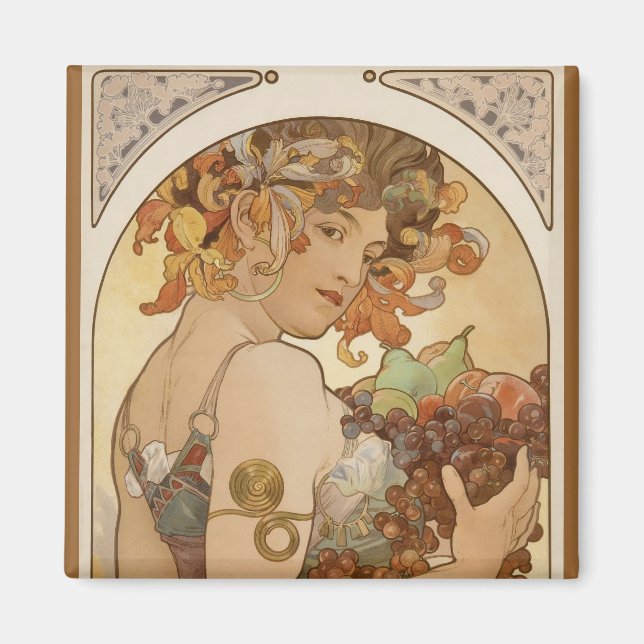 Íman Alfons Mucha - Fruta (Frente)