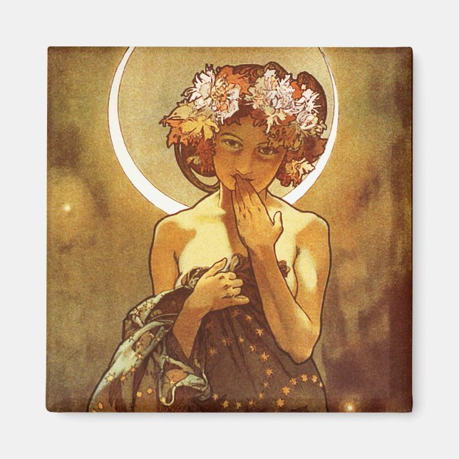 Íman Alfons Mucha: Luna (Frente)