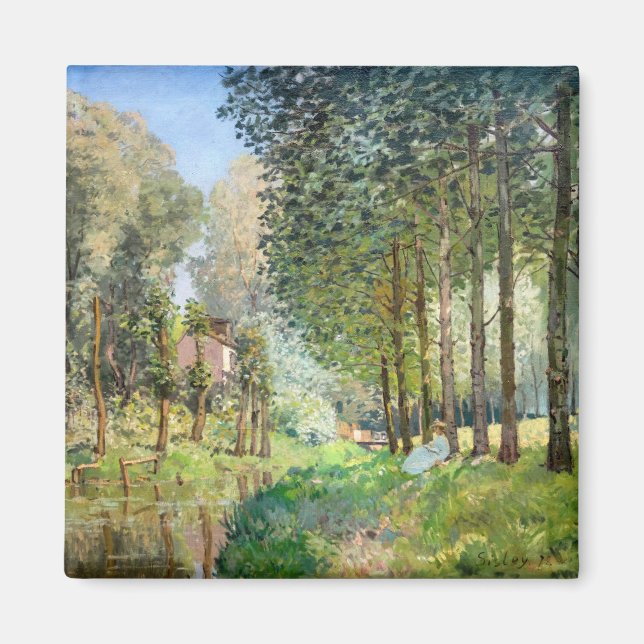 Íman Alfred Sisley - Descanse ao longo da Corrente (Frente)