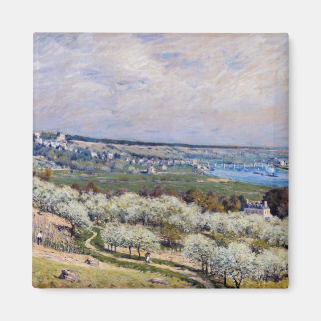 Íman Alfred Sisley - Terraço em Saint-Germain, Primaver (Frente)