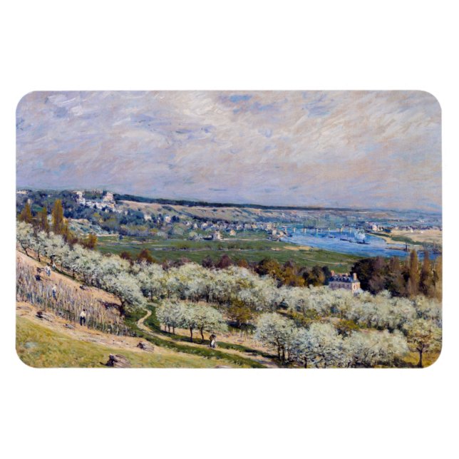 Íman Alfred Sisley - Terraço em Saint-Germain, Primaver (Horizontal)