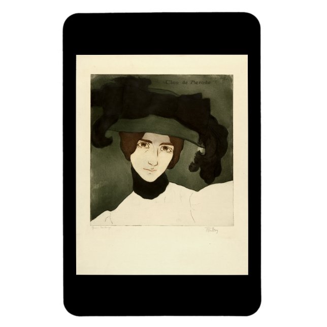 Íman Alfredo Müller, Portrait Cléo de Mérode 1900 Poste (Vertical)