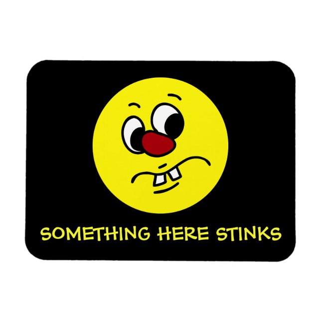 Íman Algo Cheiroso Rosto Engraçado (Horizontal)