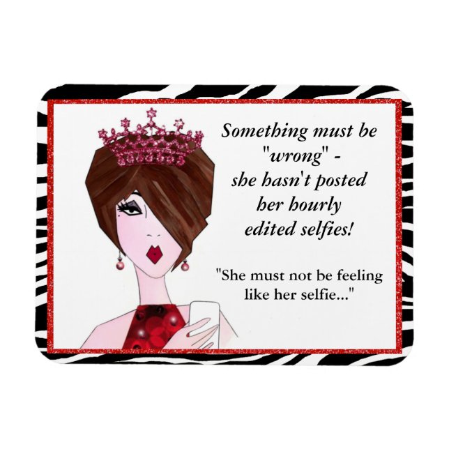 Íman Algo está errado. Ela não postou selfie por hora! (Horizontal)