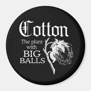 Íman ALGODÃO a PLANTA COM o t-shirt GRANDE das BOLAS