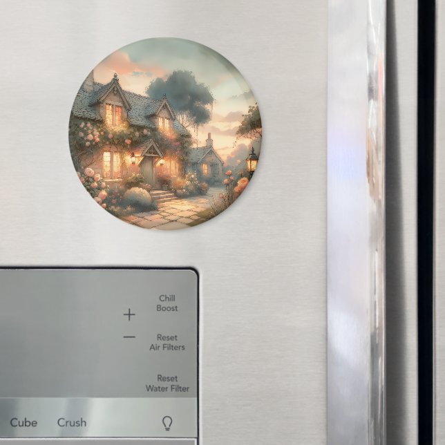 Íman Algodão de Fairytalte ao Sunset com Rosas (In Situ (Fridge))