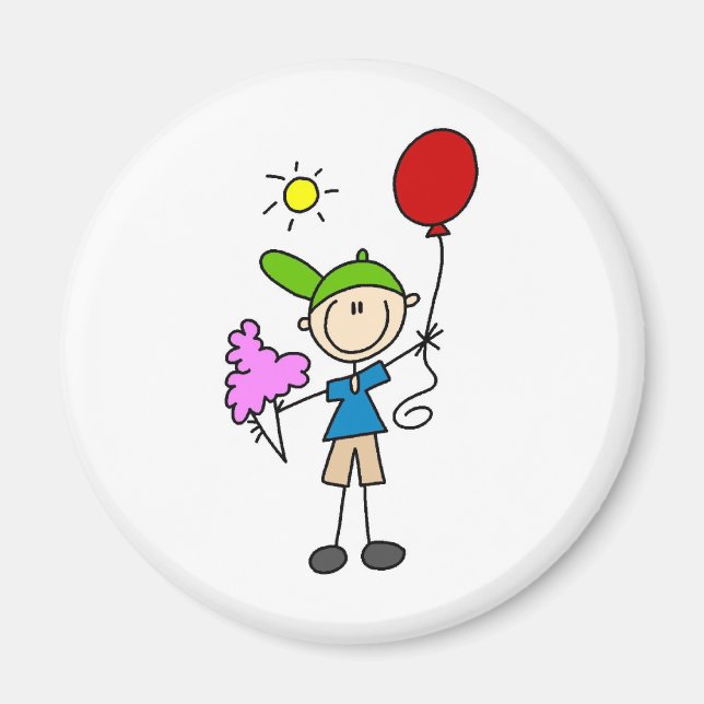 Íman Algodão Doces E Balões No Justo Magneto (Frente)