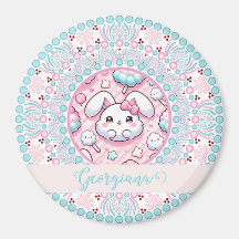 Algodão Personalizado Candy Kawaii Bunny Dot Manda