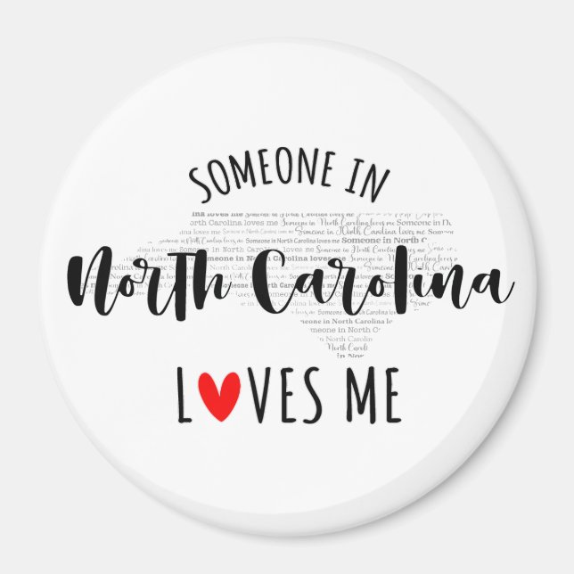Íman Alguém Na Carolina Do Norte Me Ama Magnet (Frente)