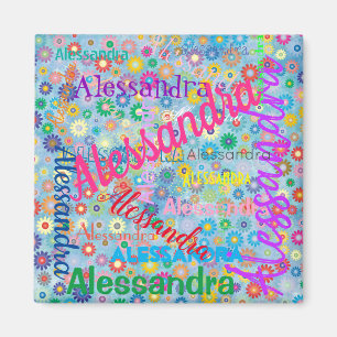 Íman Alguma colagem conhecida com ímã das flores