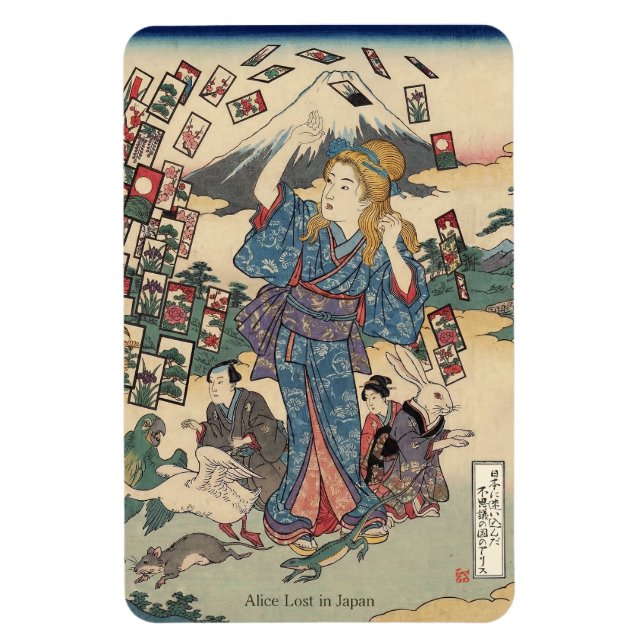 Íman Alice Lost in Japan | Ukiyo-e Floating Wonderland (Vertical)