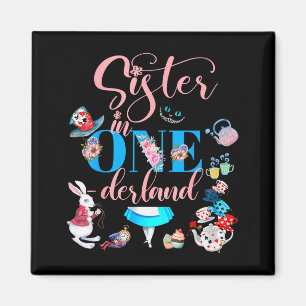 Íman Alice No Onederland Família Irmã Do Aniversário