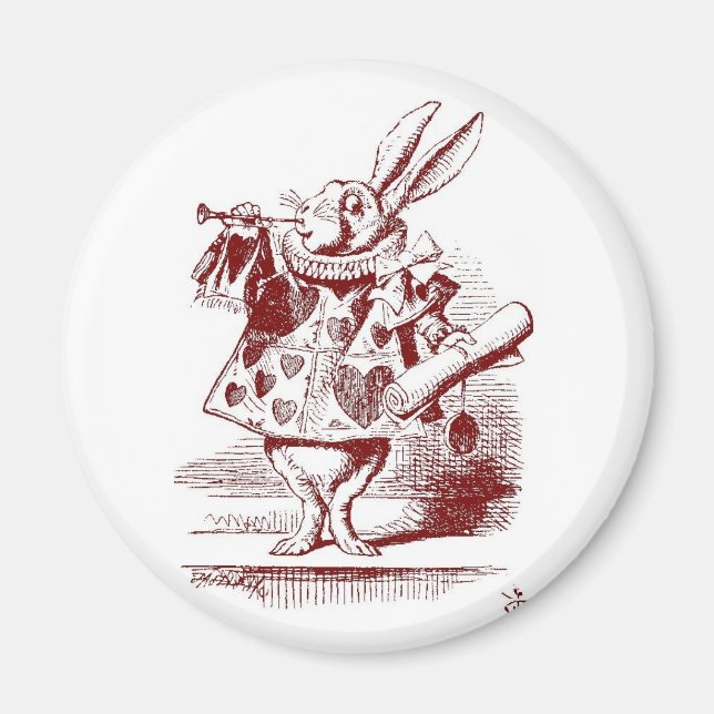 Íman Alice no País das Maravilhas, Coelho Branco, com t (Frente)