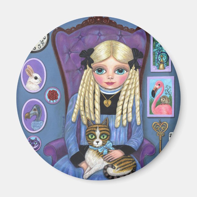 Íman Alice no País das Maravilhas e Dinah Cat Fada Fáci (Frente)