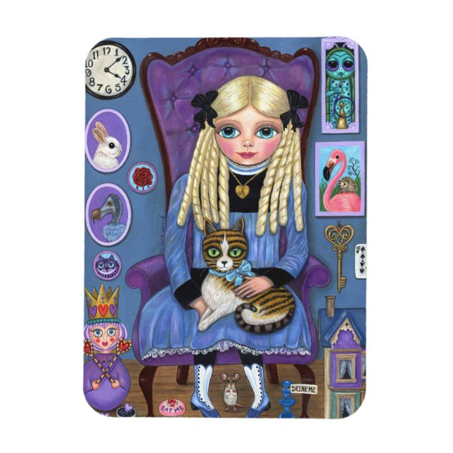 Íman Alice no País das Maravilhas e Dinah Cat Fada Fáci (Vertical)