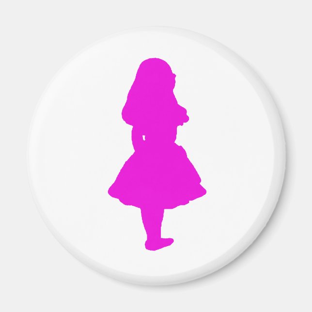 Íman Alice No País Das Maravilhas Salmon Fuschia Rosa (Frente)