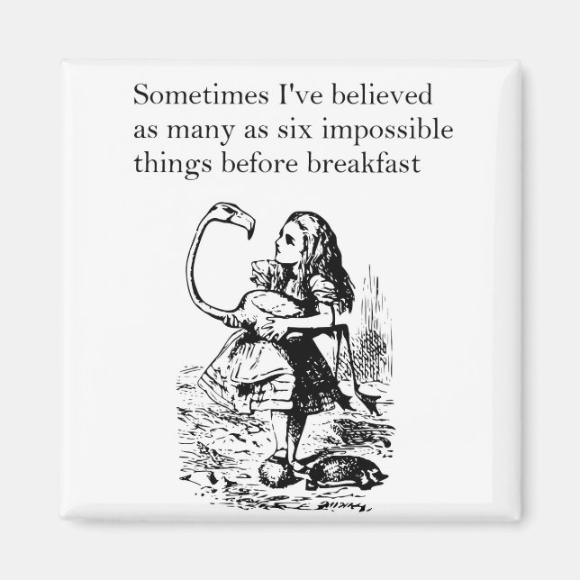 Íman Alice, seis coisas impossíveis (Frente)