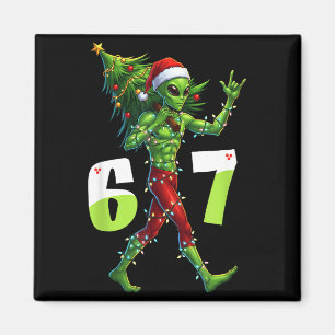 Íman Alienígena engraçado de Natal Seis Sete Meme 67 Ch