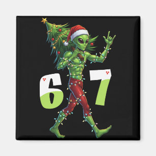 Íman Alienígena engraçado de Natal Seis Sete Meme 67 Ch