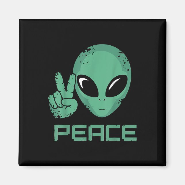 Íman Alienígena Peace Hippie Ufo (Frente)