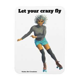 Íman Alienígena Roller Skater Fantasy Art Magnet
