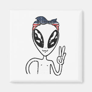 Íman Alienígena - Sinal de Paz 4 De Julho - Bandeira Am